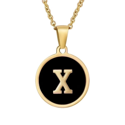 Fashion round letter necklace