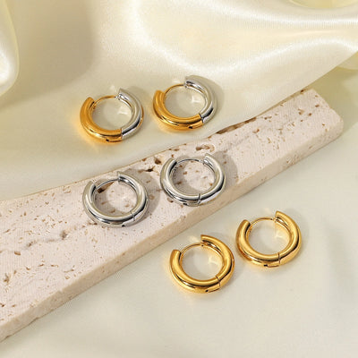 Classic Style Round Hoop Earrings