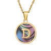 Fashion round letter necklace