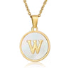 Fashion round letter necklace