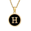 Fashion round letter necklace