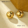 Retro Round Ear Studs