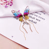 Butterfly women's drop earrings