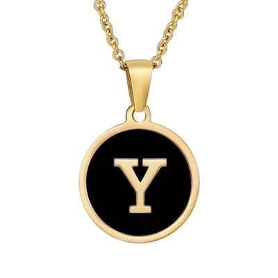 Fashion round letter necklace