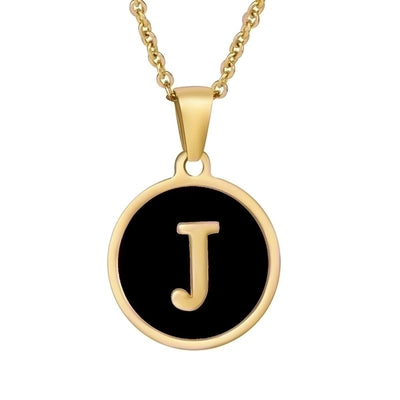 Fashion round letter necklace