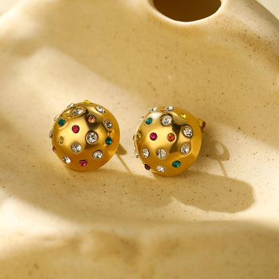 Retro Round Ear Studs