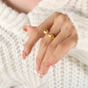 Simple Style Irregular Open Ring