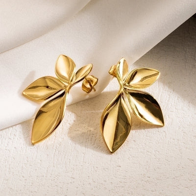 Flower Ginkgo leaf Earrings