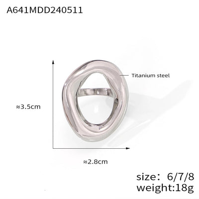 Oval Hollow Out Rings