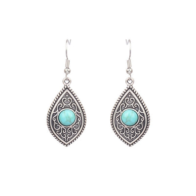 Retro Ethnic Style Water Droplets Drop Earrings