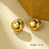 Retro Round Ear Studs