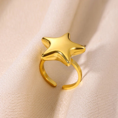 Classic Style Round Star Heart Shape Rings