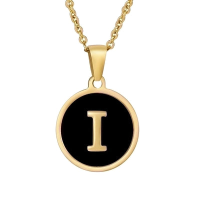 Fashion round letter necklace