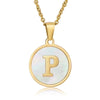 Fashion round letter necklace