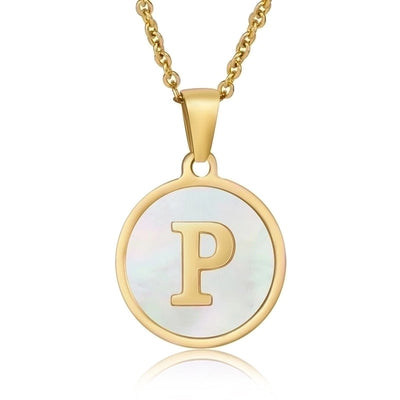 Fashion round letter necklace