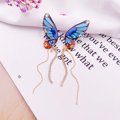 Butterfly women's drop earrings