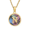 Fashion round letter necklace