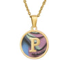 Fashion round letter necklace