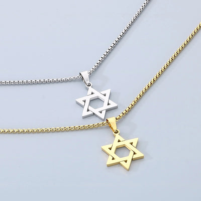 Simple Style Hexagram Pendant Necklace