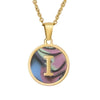 Fashion round letter necklace