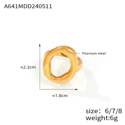 Oval Hollow Out Rings