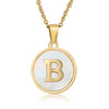 Fashion round letter necklace