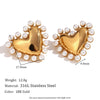 Classic Style Heart Shape Ear Studs