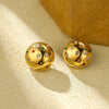 Retro Round Ear Studs