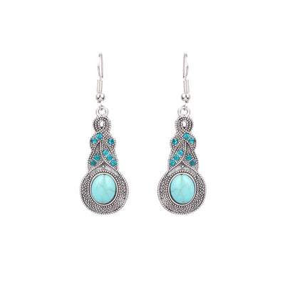 Retro Ethnic Style Water Droplets Drop Earrings