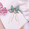 Butterfly women's drop earrings