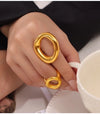 Oval Hollow Out Rings