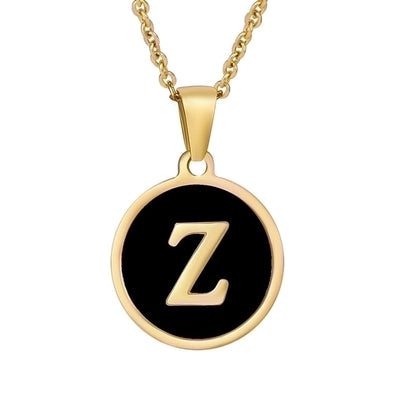 Fashion round letter necklace