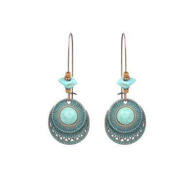 Retro Ethnic Style Water Droplets Drop Earrings