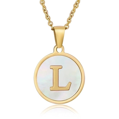 Fashion round letter necklace