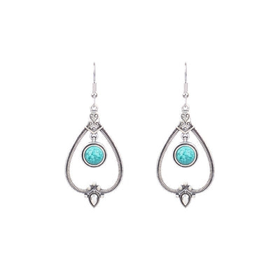 Retro Ethnic Style Water Droplets Drop Earrings